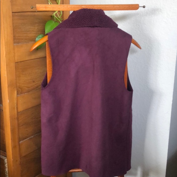 Susina Teddy bear cozy seamed open vest sz S - Picture 5 of 5